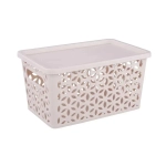 Корзина Мираж 290х150мм (с крышкой)(бежевый) (комплект 15 шт)