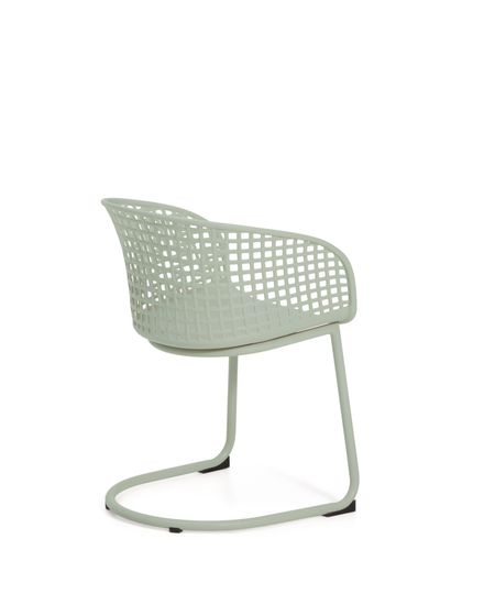 Уличный стул Tenaro из зеленого пластикаи стали