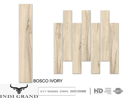 Керамогранит Carving 20x120cm GVT Matt Finish Bosco Ivory