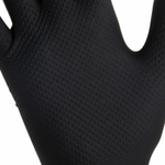 Перчатки нитриловые сверхпрочные с текстурой SFM MEGA TEX BLACK 25 пар (50 штук), XL (очень большой).