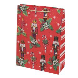 GAEM Пакет подарочный L (бумага 210г/м2, блок 12шт), L30 W12 H40 см, 4в.