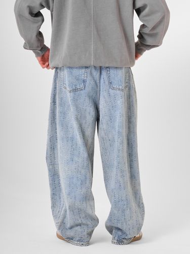 Голубые фактурные джинсы CITY