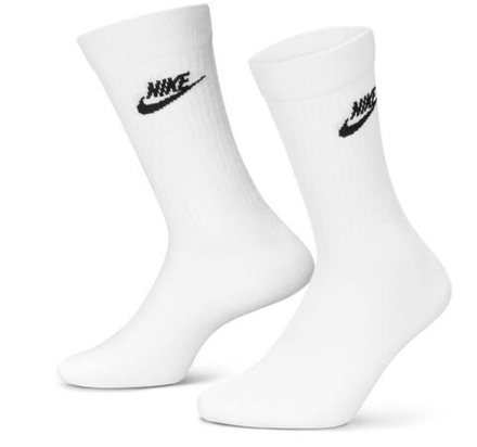 Теннисные носки Nike Sportswear Everyday Essential Crew 3P - White