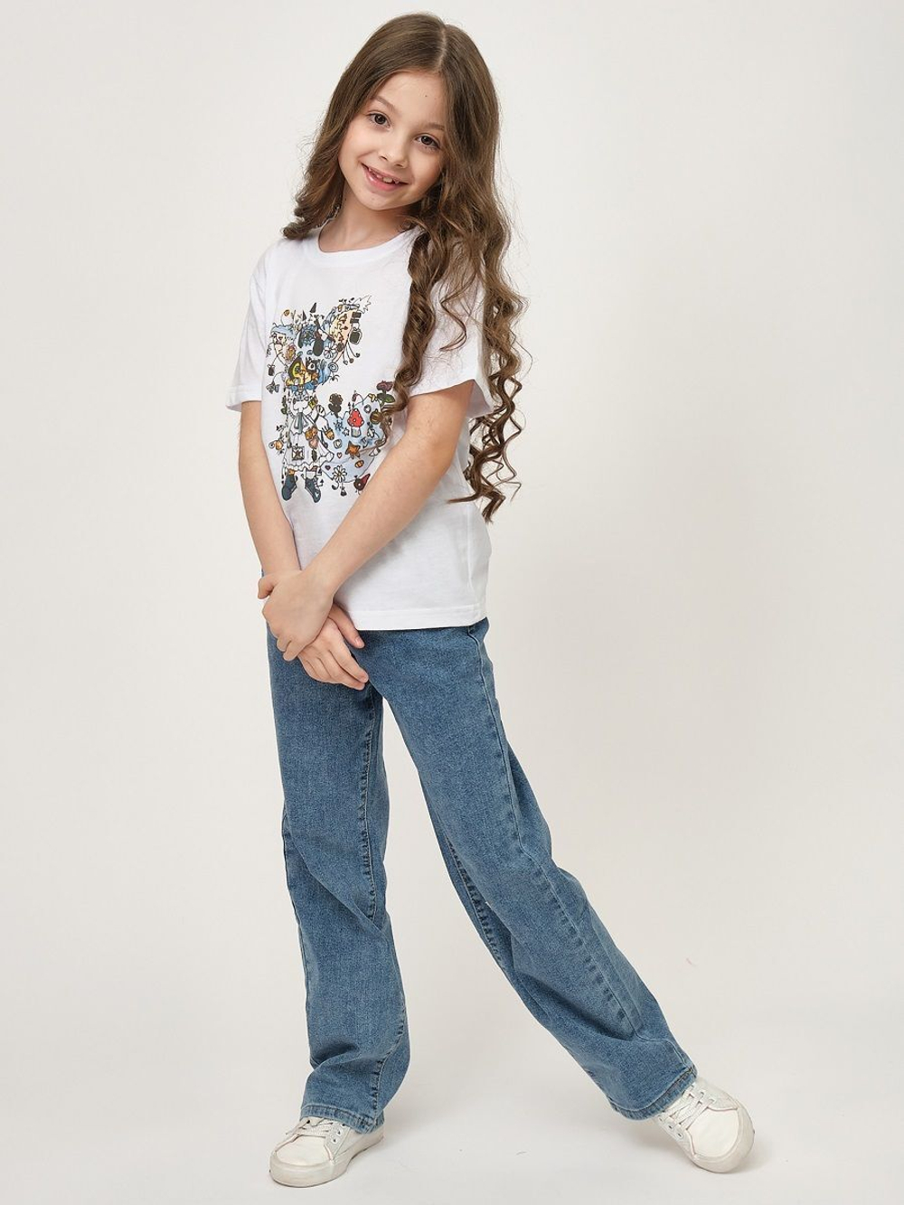 Детская футболка с принтом Silver (Размер: 152-158) (Цвет: белый)