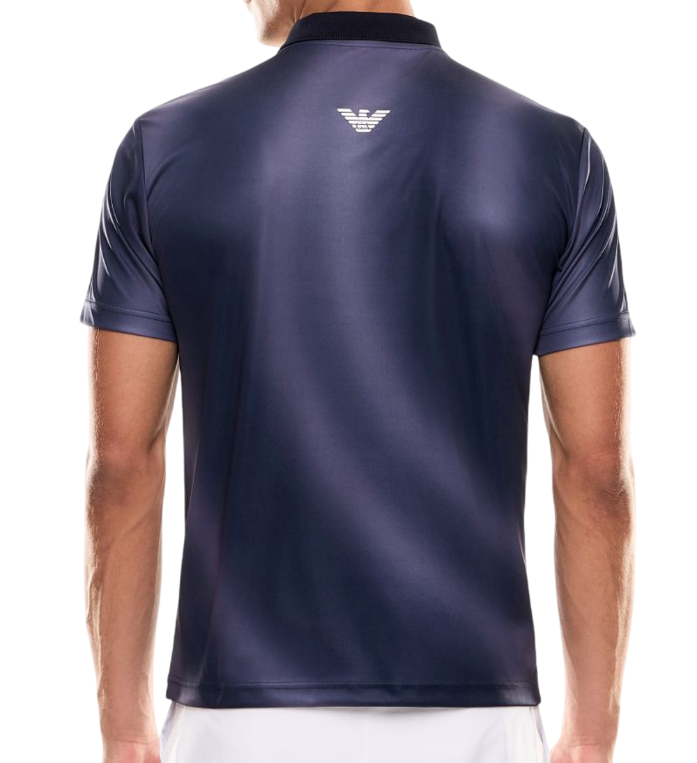 Мужское теннисное поло EA7 Tennis Pro - blue shade