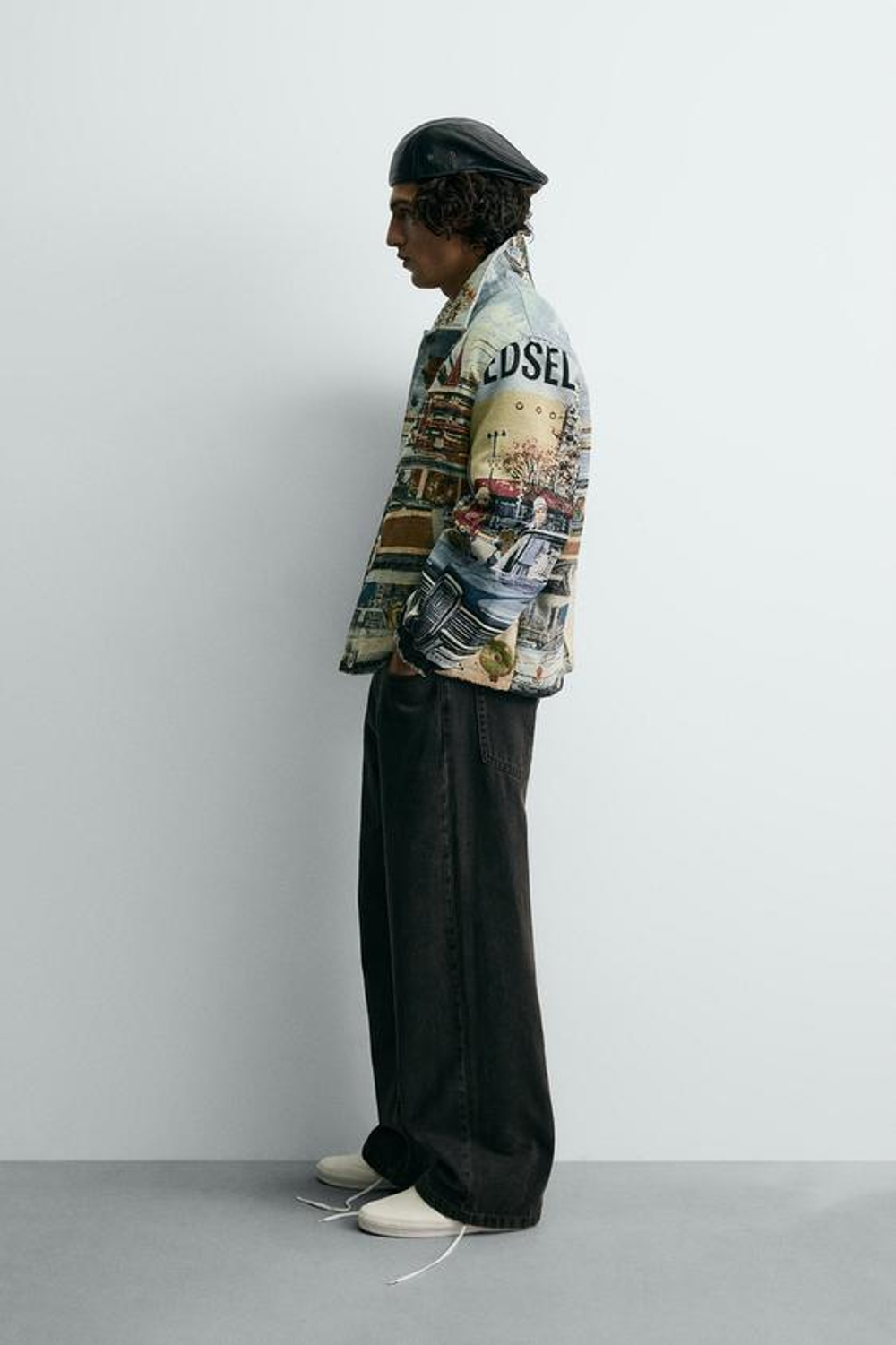 ZARA Х FORD СТЕГАНАЯ ЖАККАРДОВАЯ КУРТКА, РАЗНОЦВЕТНЫЙ