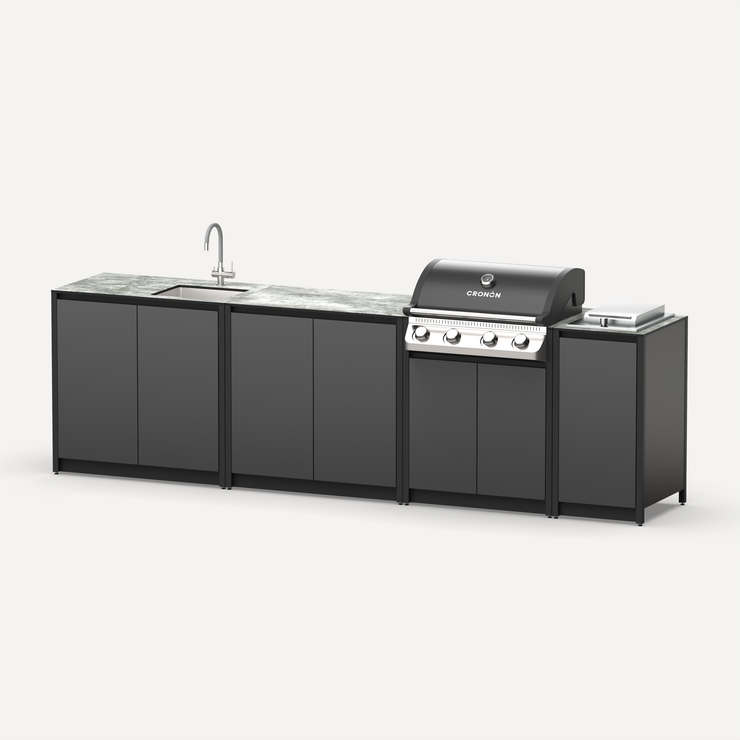 Барбекю комплекс Lounge F-106SGP, 3 м, черный/серый каспий