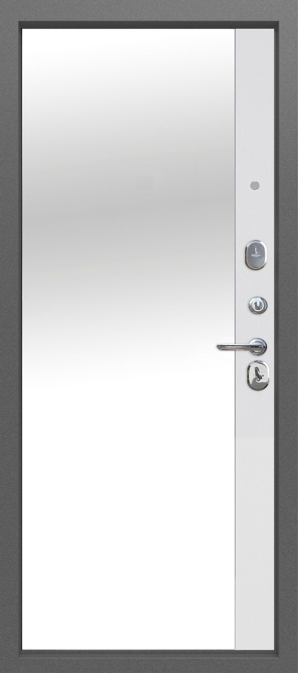 Тайга 9см Серебро Зеркало белый матовый