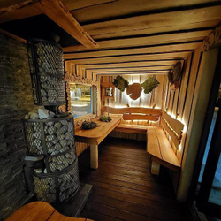 Банная печь «Атмосфера L сетка нержавейка