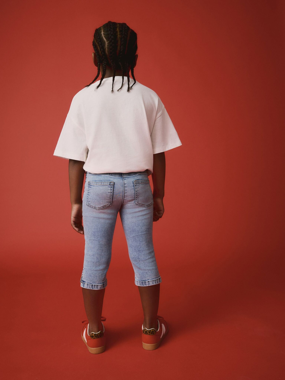 Джегинсы капри для девочки Next E29-126, Голубой