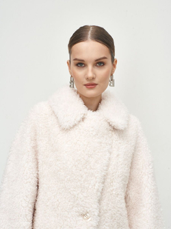 Шуба женская чебурашка тедди эко, SilverFox (арт. S1046cb)