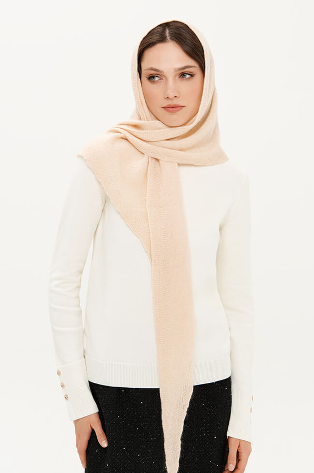 8421 Косынка женская (персиковый)