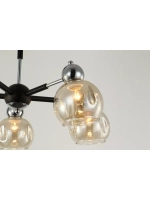 Люстра потолочная FABIA  E27*5*60W черный, хром