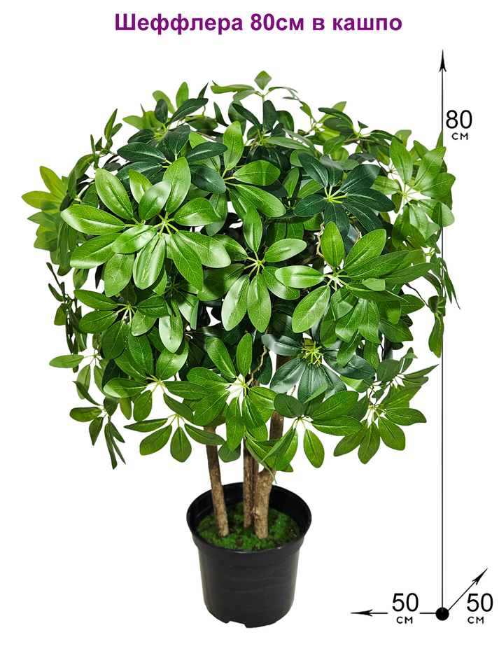 Шеффлера искусственная 80см в кашпо