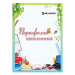 Листы-вкладыши для портфолио школьника, 14 разделов, 16 листов, "Любимая школа", BRAUBERG, 127548
