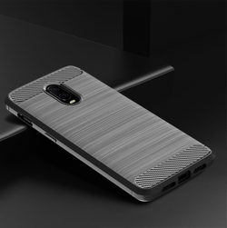 Чехол для OnePlus 6T цвет Gray (серый), серия Carbon от Caseport