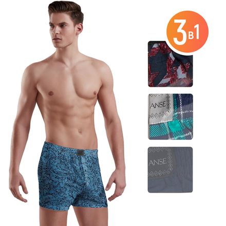 Набор мужских трусов боксеров 3в1 (разных цветов) Doreanse 1512