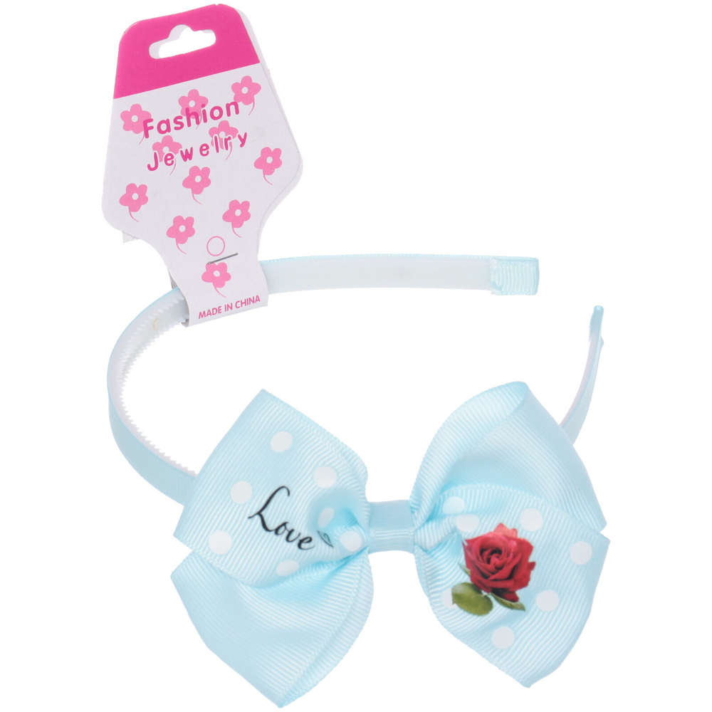 Ободок для волос детский на блистере «Rapunzel- Love of flowers», микс 6 цветов, 1 см