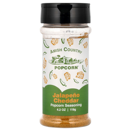 Amish Country Popcorn, приправа для попкорна, халапеньо и чеддер, 119 г (4,2 унции)