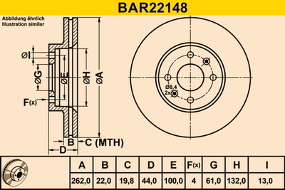 BARUM - BAR22148-BAU - Brake Disc