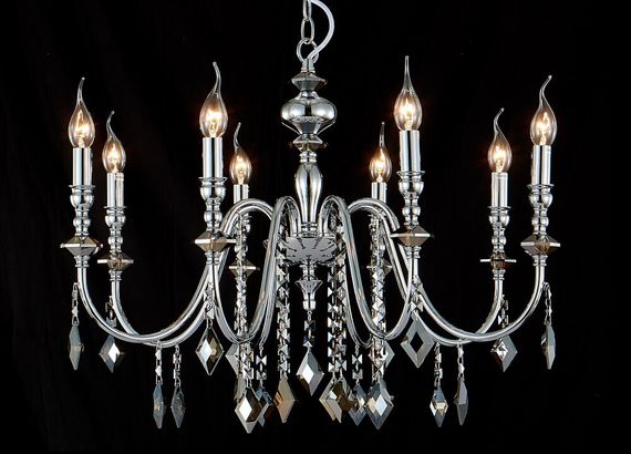 Подвесная люстра Crystal Lux MERCEDES SP8 CHROME/SMOKE