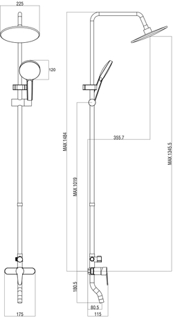 Душевая стойка DIWO Орёл DW-ORL75WH белая