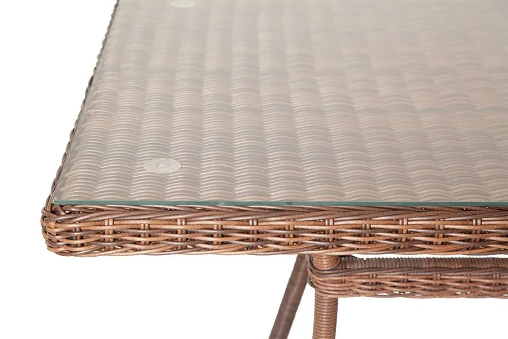 "Латте" плетеный стол из искусственного ротанга 160х90см, цвет коричневый