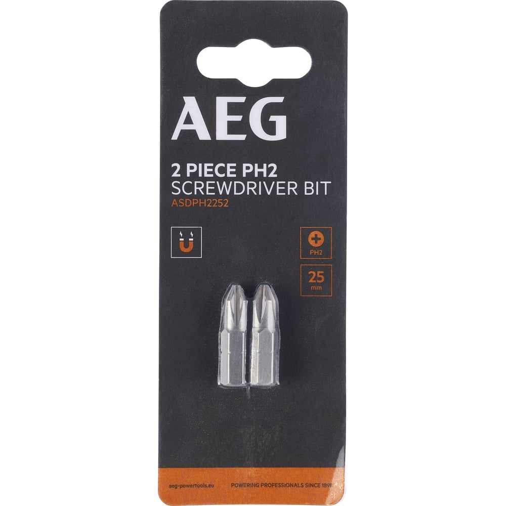Биты 2 шт, РН2, 25 мм AEG ASDPH2252 4932479520