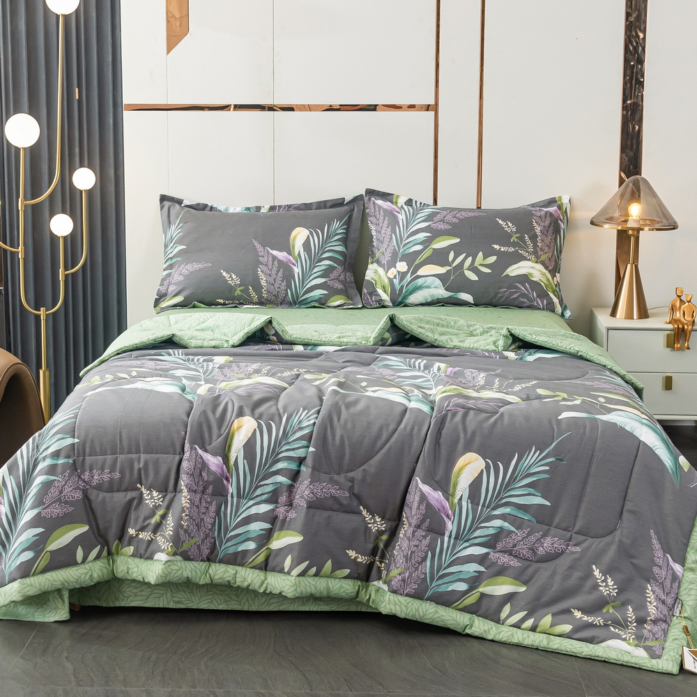 Комплект постельного белья Сатин с Одеялом 100% хлопок OB140