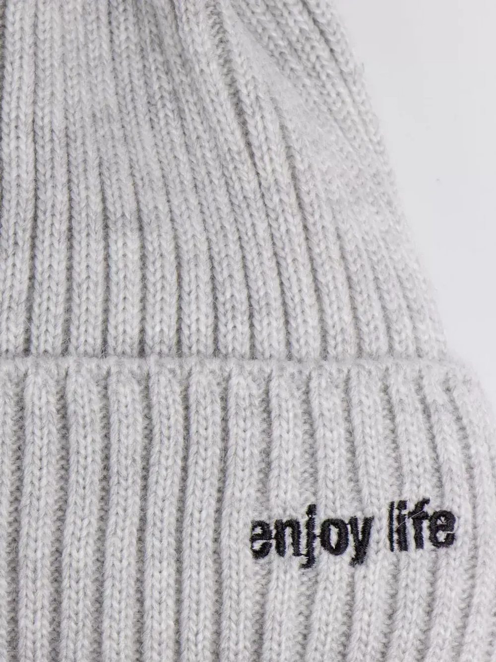 Шапка детская осенняя со снудом серая