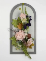 Искусственные цветы на стену в виде арки