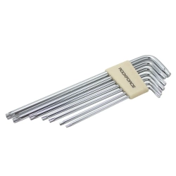 Набор ключей TORX Г-образных экстра длинных 7пр.(Т10,Т15,Т20,Т25,Т27,Т30,Т40) в пластиковом держателе RockForce##Rock FORCE RF-5071XL