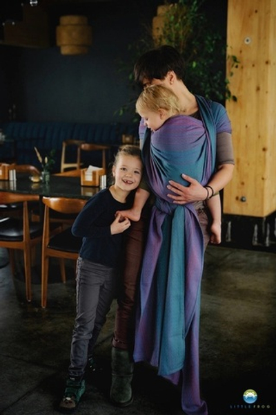 Слинг-шарф «Сердечки северное сияние»