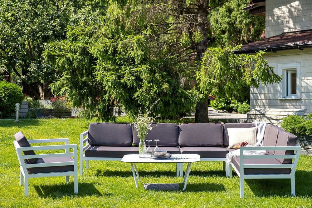 "Глория" модуль диванный левый, каркас из алюминия