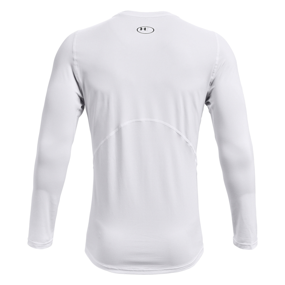 Мужское теннисное поло Under Armour Heatgear Fitted Long Sleeve Men - White