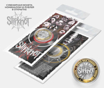 Сувенирная монета 10 рублей "Slipknot" в подарочной открытке