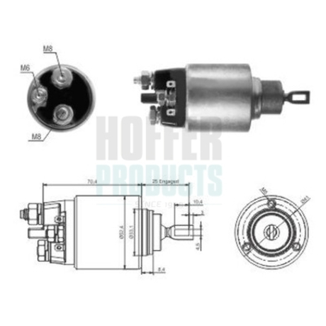 HOFFER - 236837-CAG - Elektromagnetni prekidac, starter - Na nasem stanju artikl proizvodaca CARGO.
