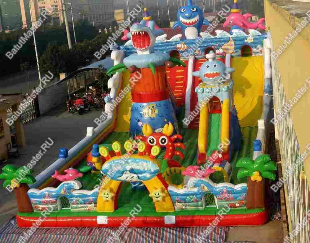 Коммерческий надувной батут "На морском дне" 20*10*7 м