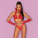 Костюм вампирши Vampines из 4 предметов (Размер: L-XL) (Цвет: красный)