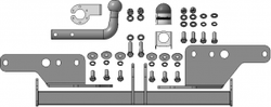 Фаркоп с эл-кой Smart для Toyota Corolla, седан, кузов E15 2007 - 2013, E16 2013 - 2018 (оцинкованный шар)(паспорт и сертификат в комплекте) 92514-A.Motodor