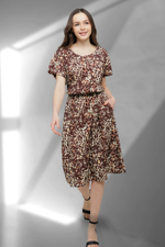 Платье цвет коричневый размер 50