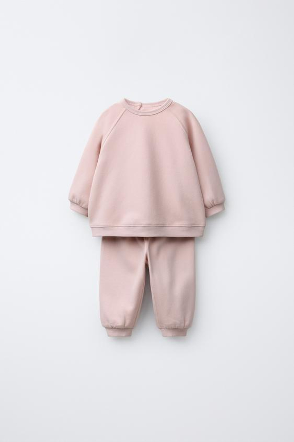 ZARA КОМПЛЕКТ ИЗ ТОЛСТОВКИ И БРЮК-ДЖОГГЕРОВ, ЦВЕТ РОЗОВОГО ДЕРЕВА