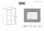 Душевая дверь Black&White Stellar Wind SX715 1000-1100 стекло прозрачное/профиль хром