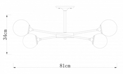 Люстра на штанге Arte Lamp A2703PL-8SG