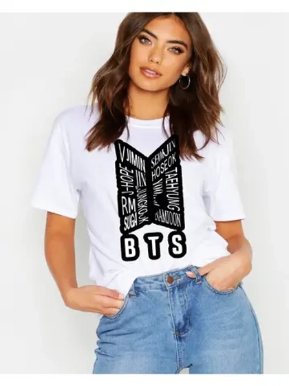 Футболка женская/с принтом BTS/оверсайз/BTS одежда