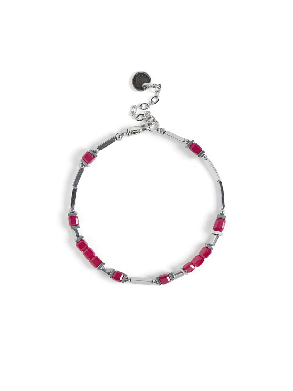 Браслет "Red hematite" Silver
