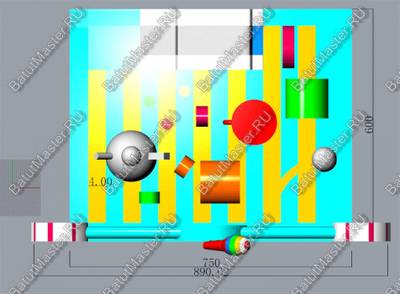 Коммерческий надувной батут "Мороженое" 8*6*4 м