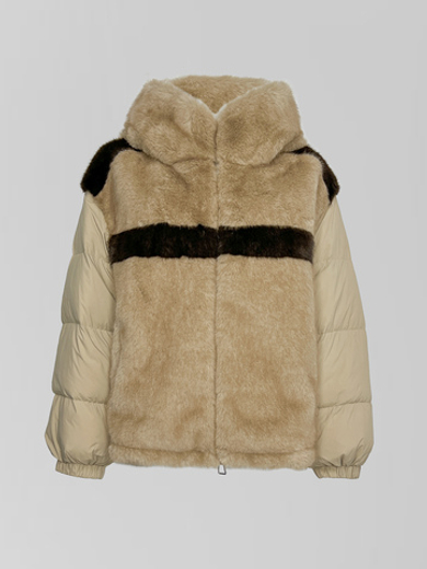 Куртка ALLURE YKE5225 с меховыми вставками и капюшоном