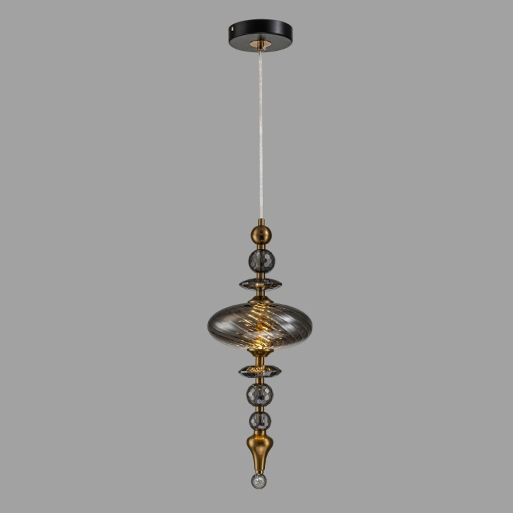 Светильник подвесной Belfast Herbison A1933 / C / A3 GR GL Золотой / Стекло / Серый