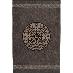 Полотенце ROSETTA черно Leitner 100x150 Черный / Бежевый